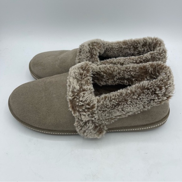 Skechers Womens Cozy Campfire cali Slip On Slippers Dark Taupe Sz 8 memory foam - Picture 1 of 6